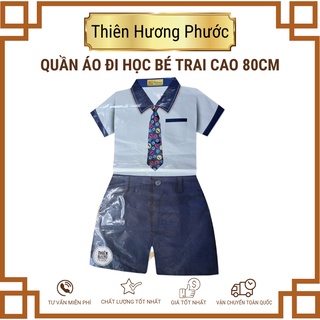 Quần áo cúng bé trai, bé gái đi học cao 80cm, bộ dụng cụ học tập