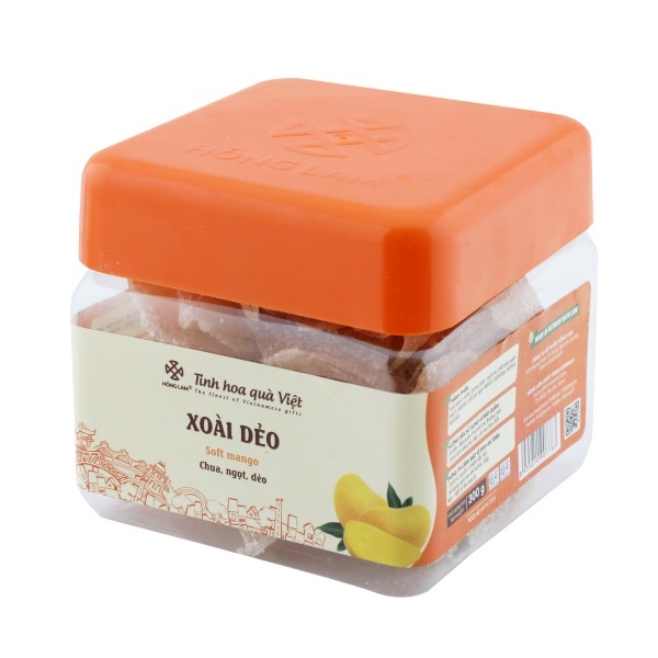 Xoài dẻo Hồng Lam, dạng hộp( 200gr, 300gr, 500gr ). Có vị thơm, dẻo ngọt