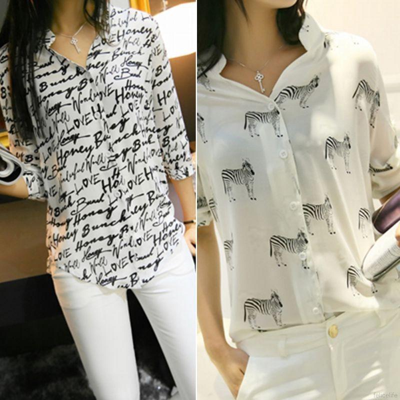 Áo sơ mi tay lửng in họa tiết trẻ trung thời trang cho nữ