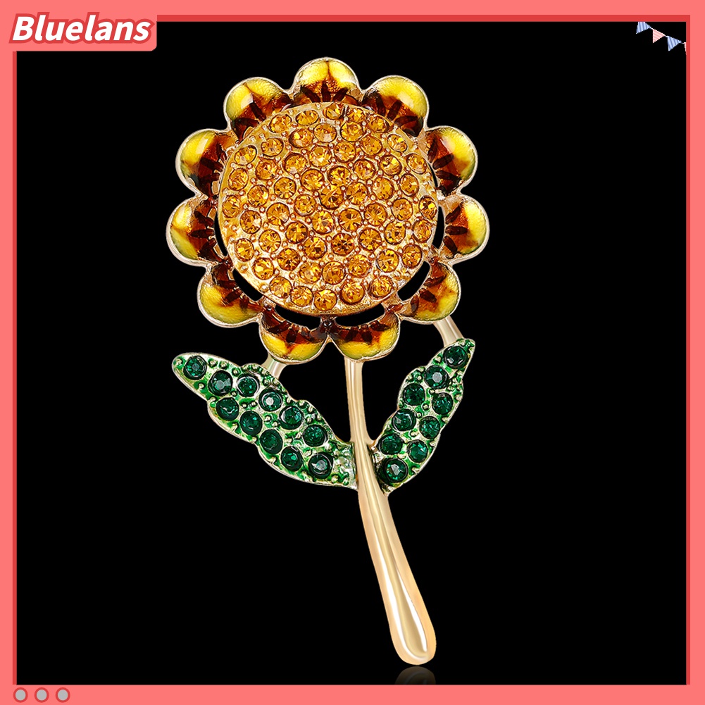 Ghim Cài Áo Hình Hoa Hướng Dương Đính Đá Nhân Tạo Thời Trang Cho Nữ