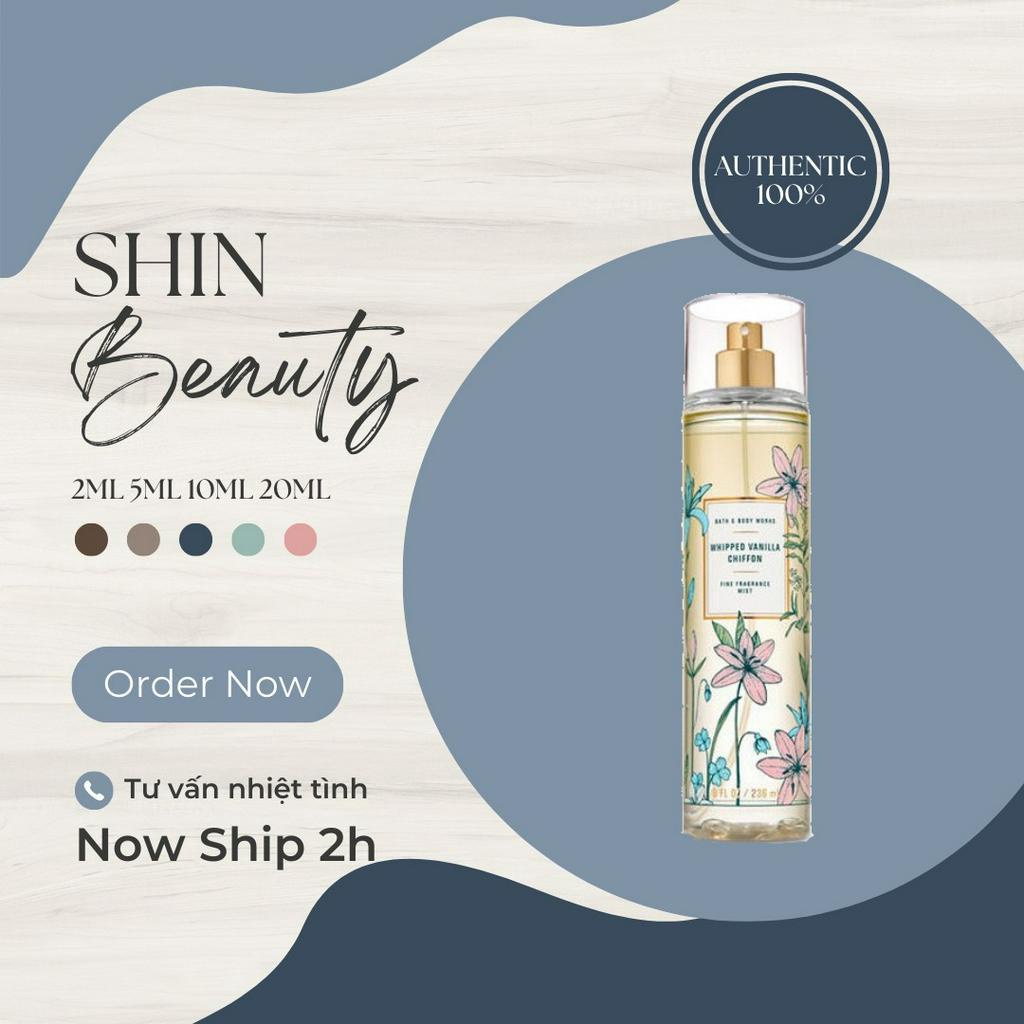 Xịt Thơm Toàn Thân Bath & Body Works | Whipped Vanilla Chiffon
