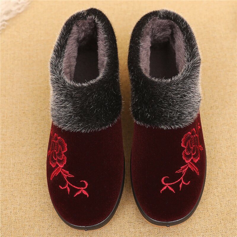 Giày nhung lót lông siêu ấm cho người trung niên các bà các mẹ