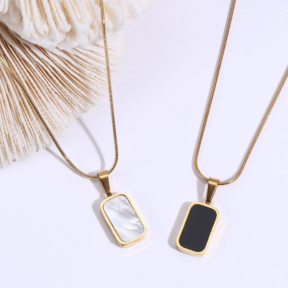 Dây Chuyền Họa Tiết Hình Học / Vuông / Chữ Nhật Đơn Giản Tinh Tế