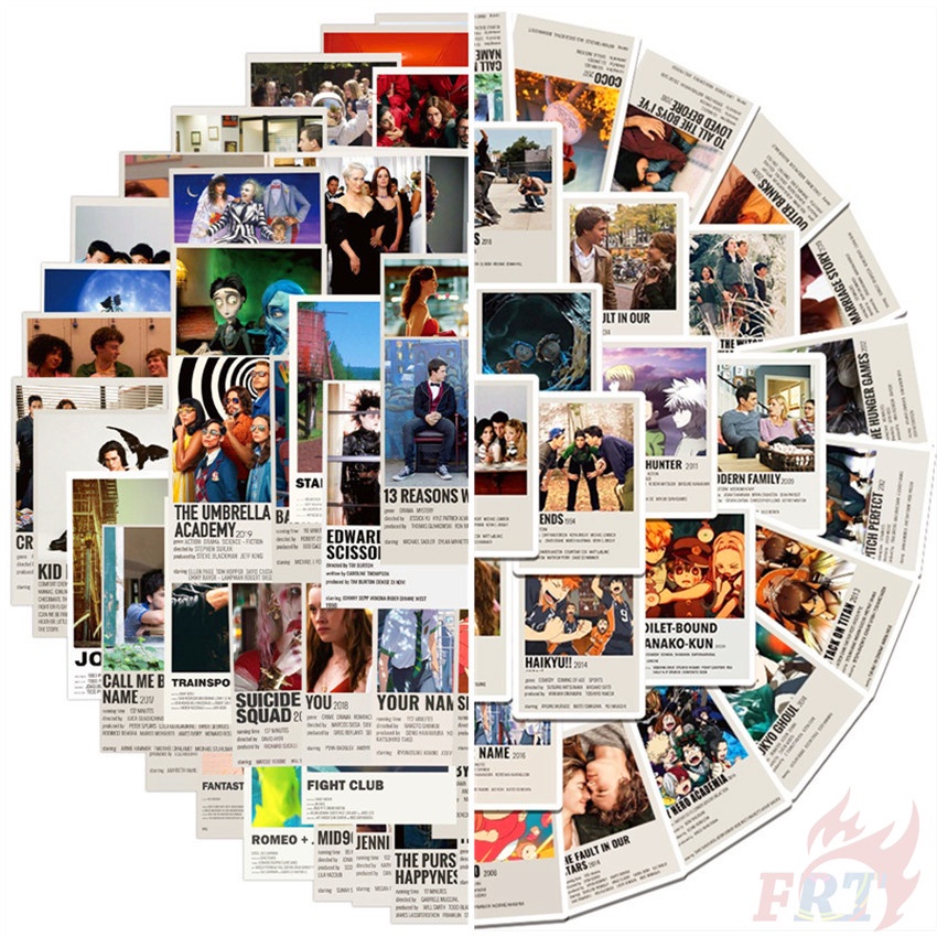 114Pcs/Set ❉ Classical Movie &amp; TV Shows Series B Polaroid Mini Poster Stickers ❉ DIY Fashion Waterproof Doodle Decals Stickers