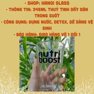 Cốc thuỷ tinh 🌽 Nutri 345ml 🌽 dầy dặn đựng nước - [ RẺ VÔ ĐỊCH ]