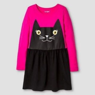 Girls' Cat Print Dress - Cat & Jack. Đầm bé gái Cat and Jack in hình mèo dễ thương. Chất vải cotton mềm, mượt mà.
