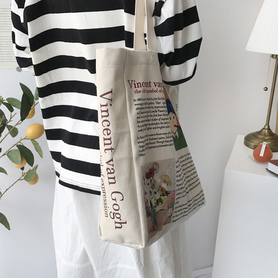 [HOT NHẤT SHOPEE] Túi vải tote đựng đồ canvas đeo chéo nhiều mẫu phong cách Hàn Quốc cao cấp | BigBuy360 - bigbuy360.vn