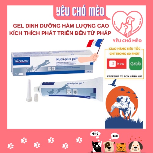 Tuýp Dinh Dưỡng Cho Chó Mèo Virbac Nutri-Plus 120g - Gel Giàu Dinh Dưỡng Kích Thích Phát Triển ( Hàng Chính Hãng )