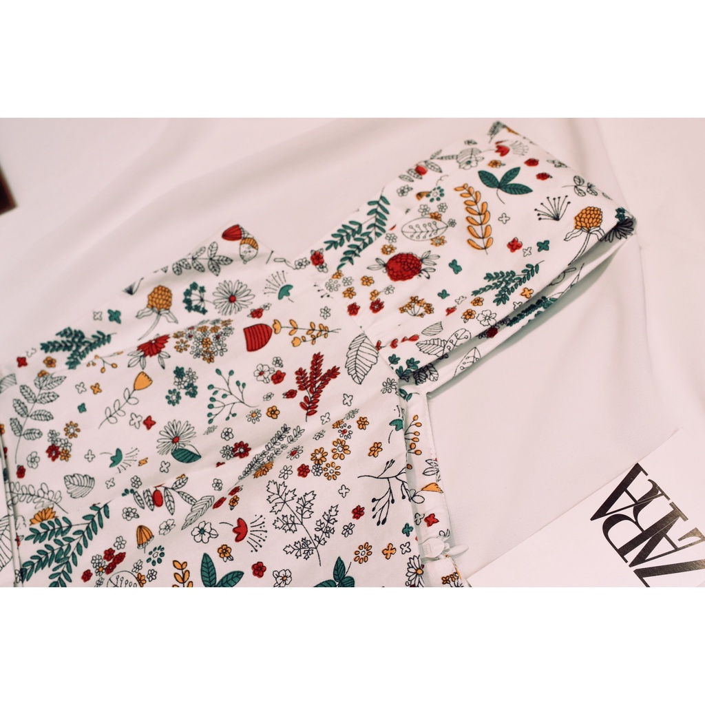 Chiếc đầm hoa nhí ZR kèm belt xinh xắn - Hàng y hình 100%