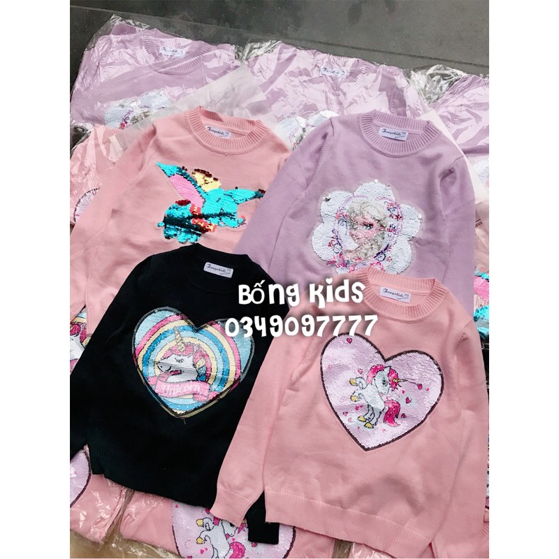 Áo Len Bé Gái Cườm Sequin Teengo Kids