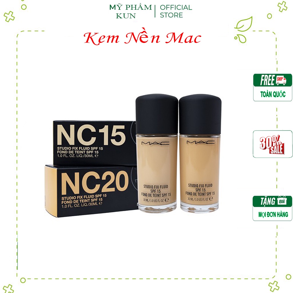 Kem nền MAC Studio Fix Fluid Foundation SPF 15 Chính Hãng