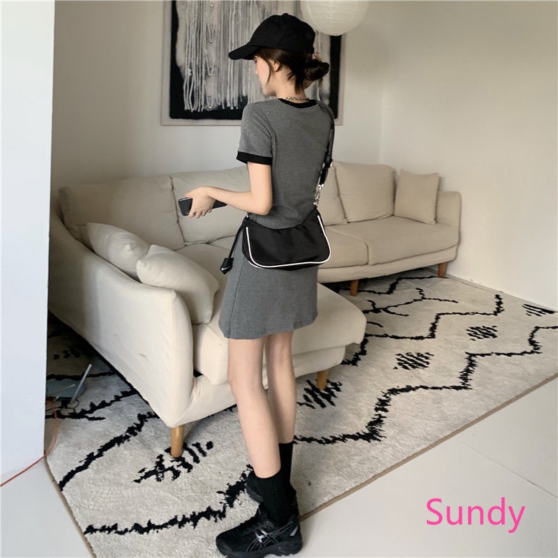 Đầm Thun Tay Ngắn Cổ Tròn Plus Size Thời Trang Mùa Hè Cho Nữ