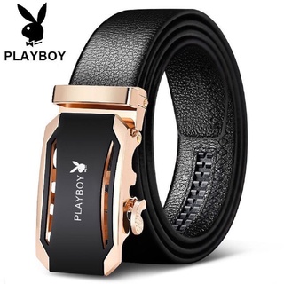 [Dây nịt] Thắt Lưng Da Nam PLAYBOY Cao Cấp Da Xịn. Dây Lưng Nam Da Bò 100% Khóa Đúc Mạ Vàng Bạc Nam Tính Chính Hãng GC35