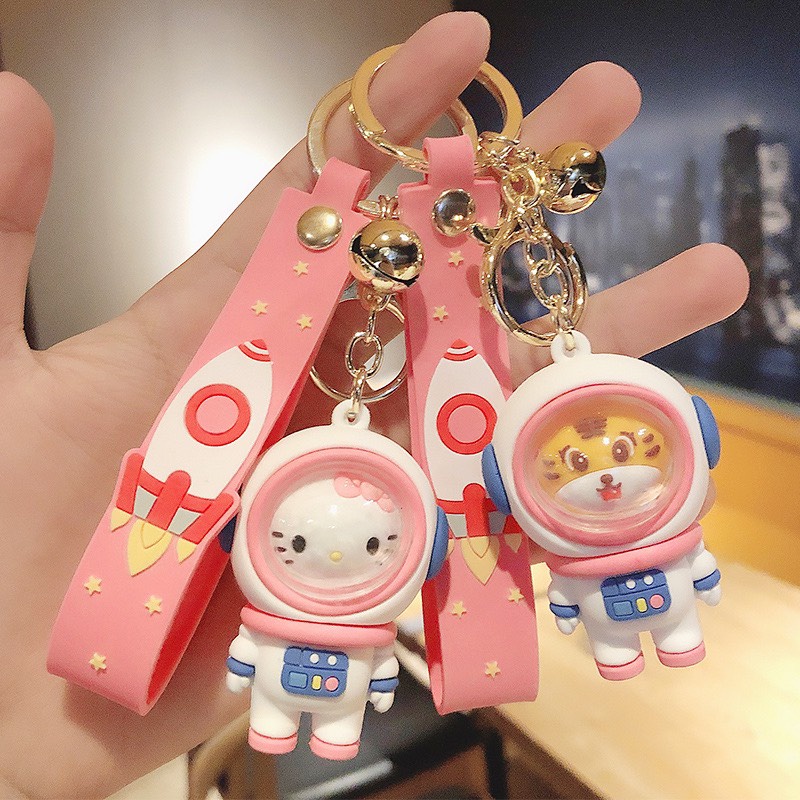 [Siêu Rẻ] Moc Khóa Phi Hành Gia nhiều nhân vật hoạt hình dễ thương, gấu trúc, hổ vàng, mickey, hello kitty mã Y6032