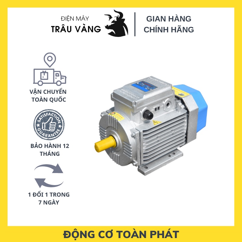 Mô Tơ, Động cơ Toàn Phát 1.5kw - 2 Hp dùng dòng điện 1 pha 220V