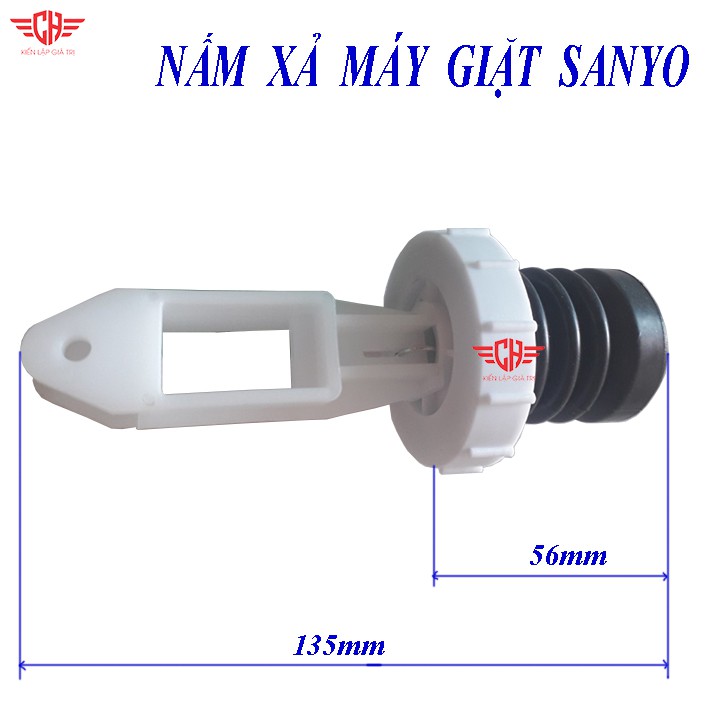 Nấm xả càng nhựa thay thế cho máy giặt cửa đứng