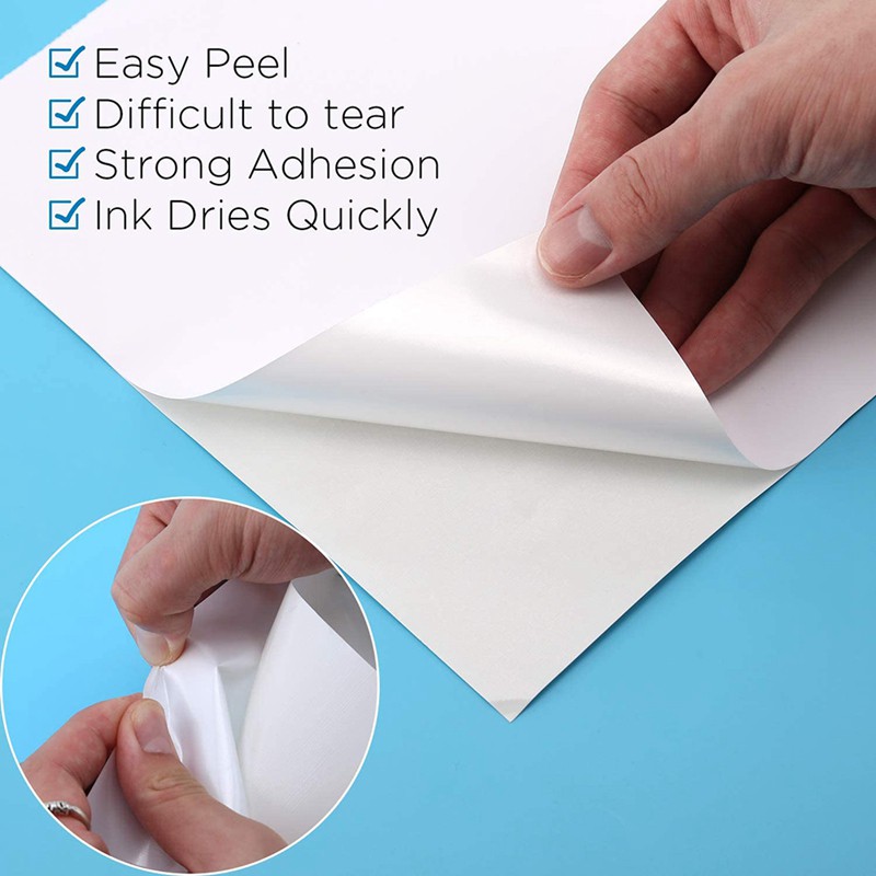 25 Sheets Printable Vinyl Sticker Paper Self-Adhesive Waterproof Matte White Printing Paper Sheet, for Inkjet Printer | WebRaoVat - webraovat.net.vn