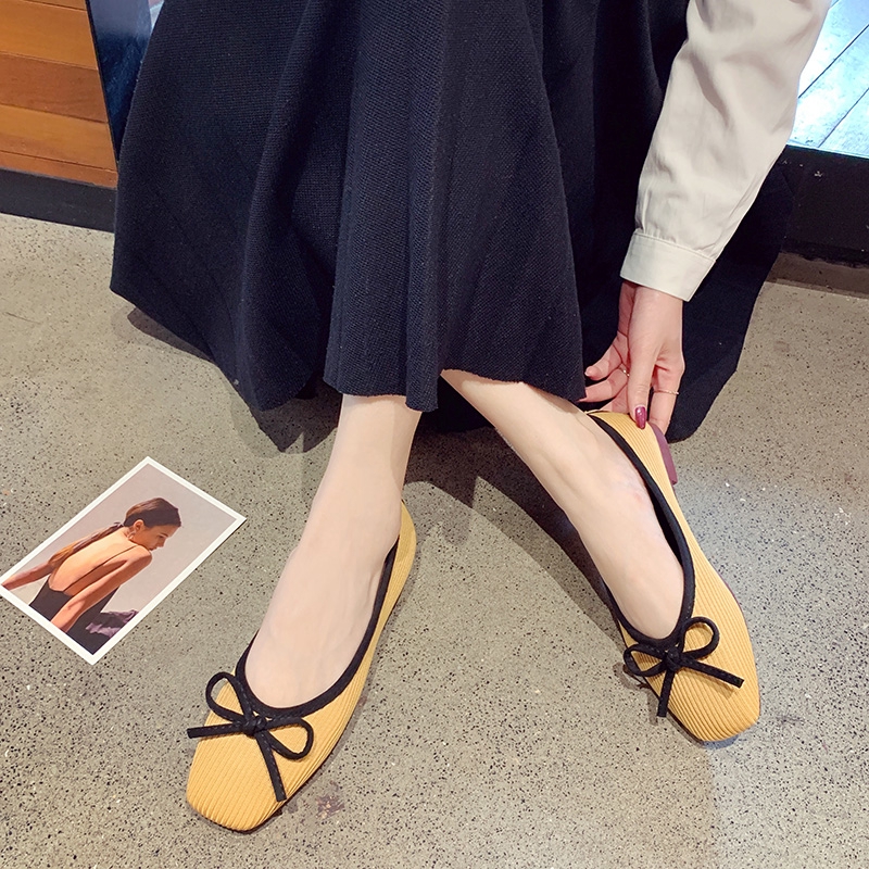 [ Mã 66CBSALE giảm 30K đơn 200K] Giày búp bê đính nơ phong cách Hàn Quốc | BigBuy360 - bigbuy360.vn