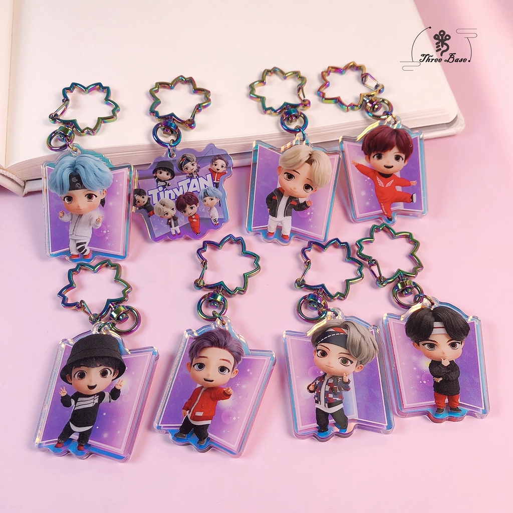 Móc Khóa Mặt Hình Các Thành Viên Nhóm Bts
