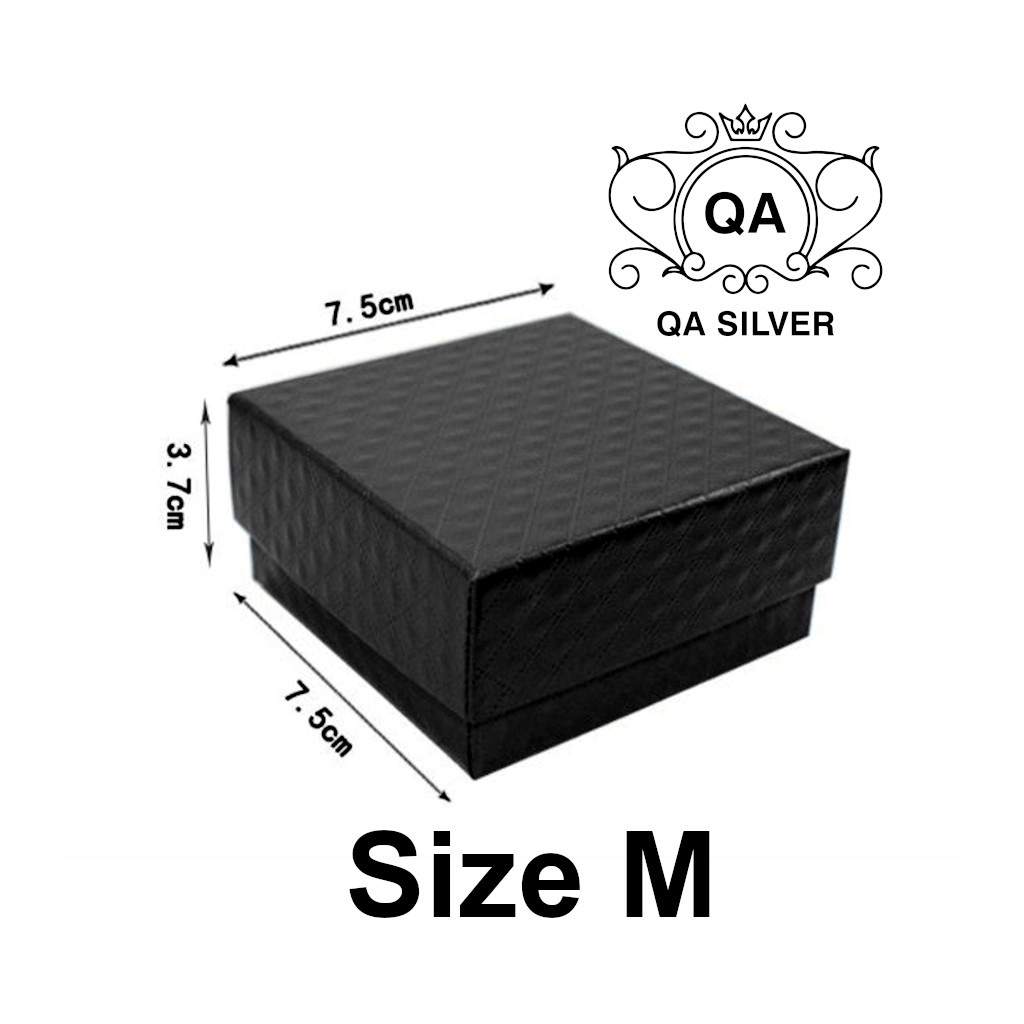 Hộp đựng trang sức mini một ngăn hộp quà tặng sinh nhật noel giấy kraft lõi phủ nhung Kraft Boxes QA SILVER AC200501