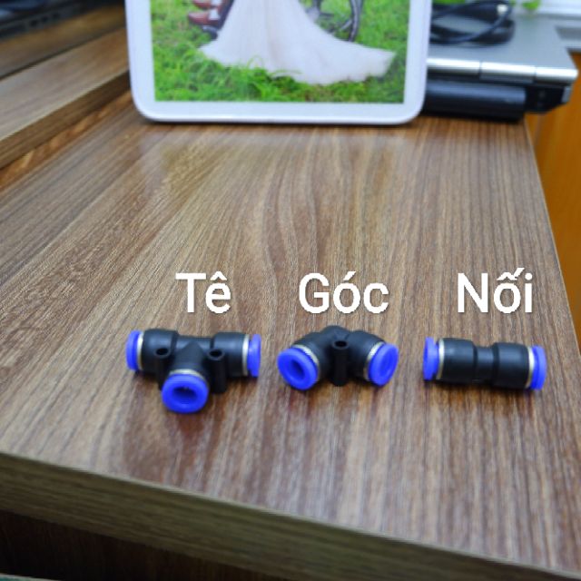 Nối nhanh, Co, Cút Góc, Tê nối hơi, nối nhanh ống 8mm