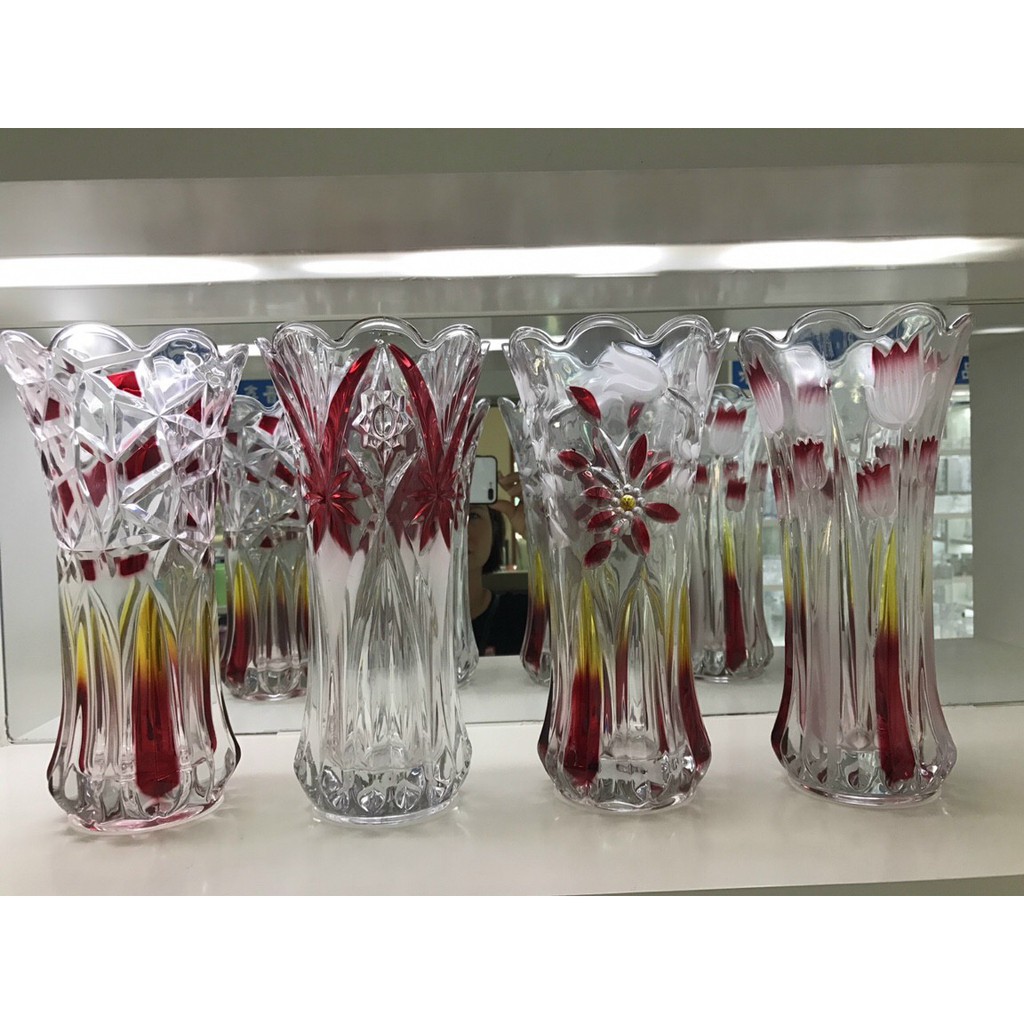 Lọ hoa thủy tinh màu đẹp 20cm và 25cm