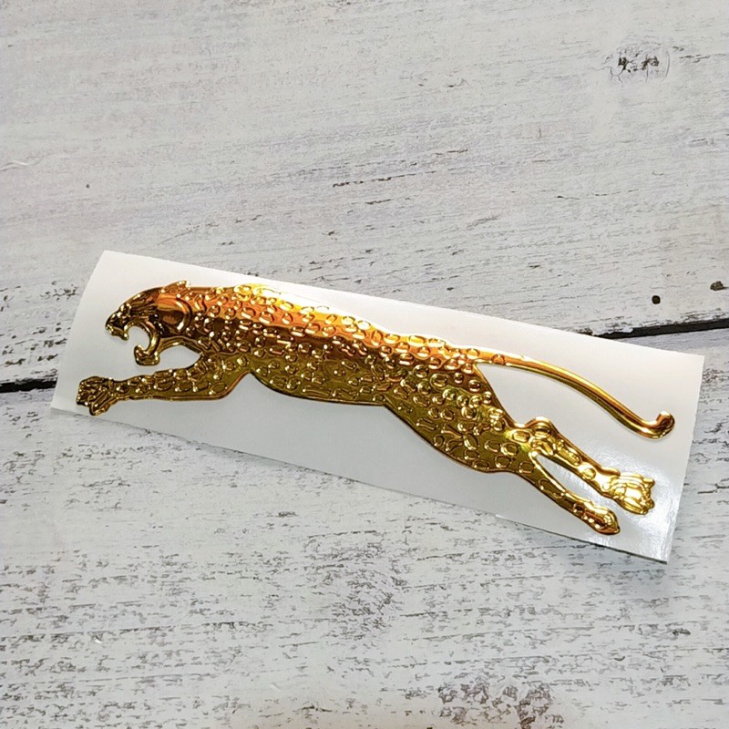 Tem nổi hình con báo hung dữ kích thước 16x4cm dán trang trí xe máy