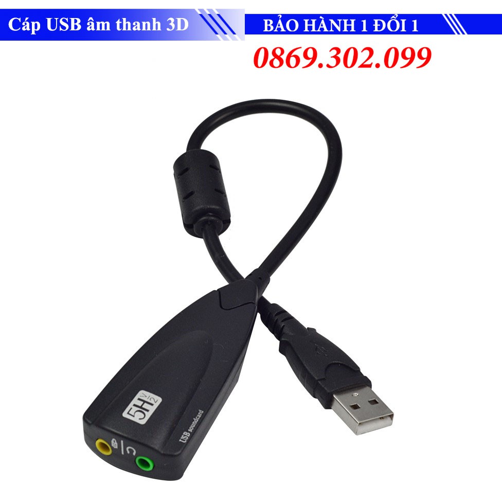 Cáp USB âm thanh 3D cao cấp - Âm thanh chất lượng - Dễ sử dụng, thuận tiện