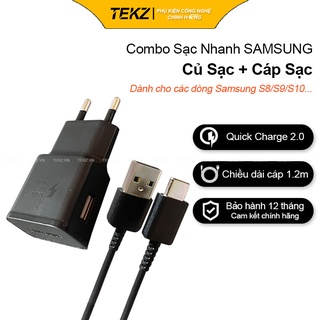 Bộ Củ Sạc Nhanh, Dây Cáp Type C Fash Charge SamSung Cho Máy S8 S9 Và S10 Chính Hàng Bảo Hành 12 Tháng