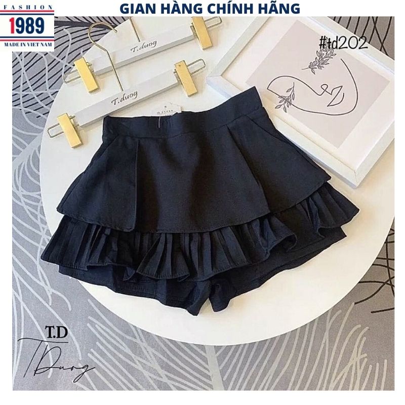 Chân váy xếp ly dưới 2 tầng kiểu dáng hàn quốc ulzzang có quần bên trong lưng cao tennis ngắn dáng xòe -PHƯƠNG VŨ 1989