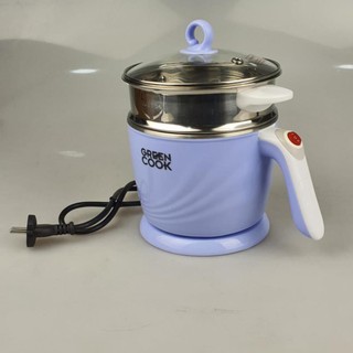 Ca nấu mì, ca đa năng, ca siêu tốc inox 304 greencook gcek-12d01, dung tích 1.2l, có xững hấp