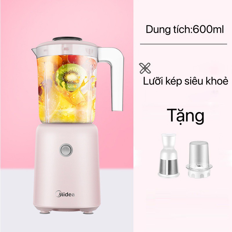 Máy xay ép sinh tố 4 lưỡi MEDIA công suất lớn dung tích 600ml xay đá mịn