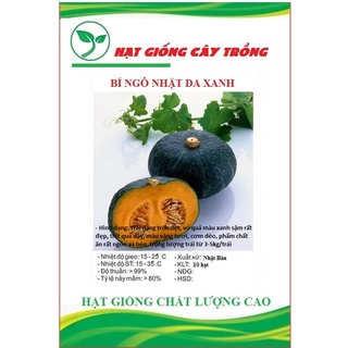 Hạt giống bí đỏ da xanh nhật ct09 - gói 10 hạt