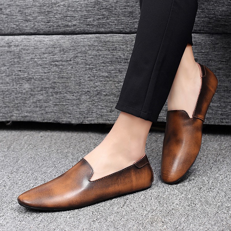 Giày lười da nam kiểu dáng đơn giản