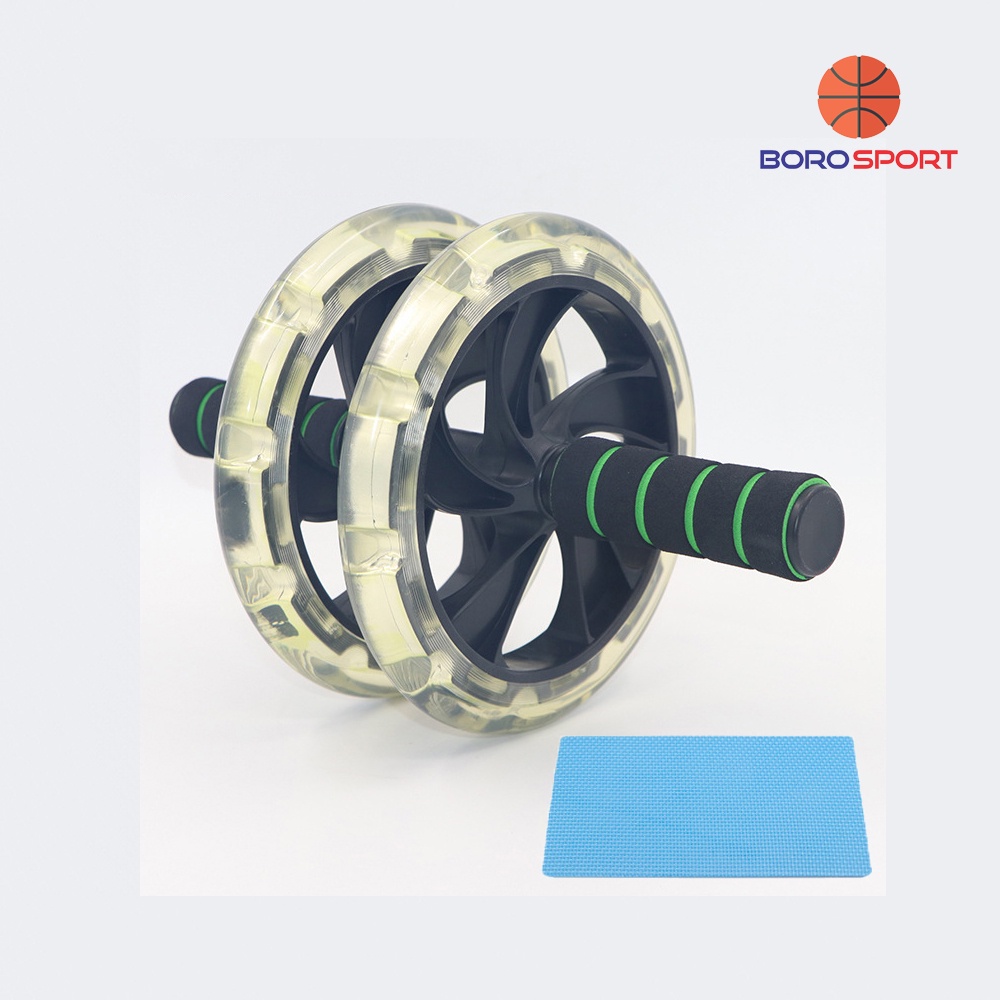 Con Lăn Tập Bụng Cleacco Tặng Kèm Thảm Mút Xốp Kê Gối BORO SPORT