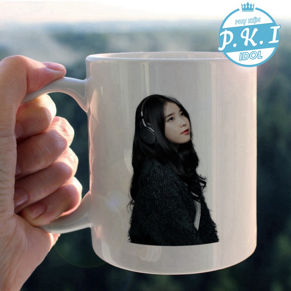 Cốc Sứ Cao Cấp In Hình Ca Sĩ IU - QUÀ TẶNG K-POP