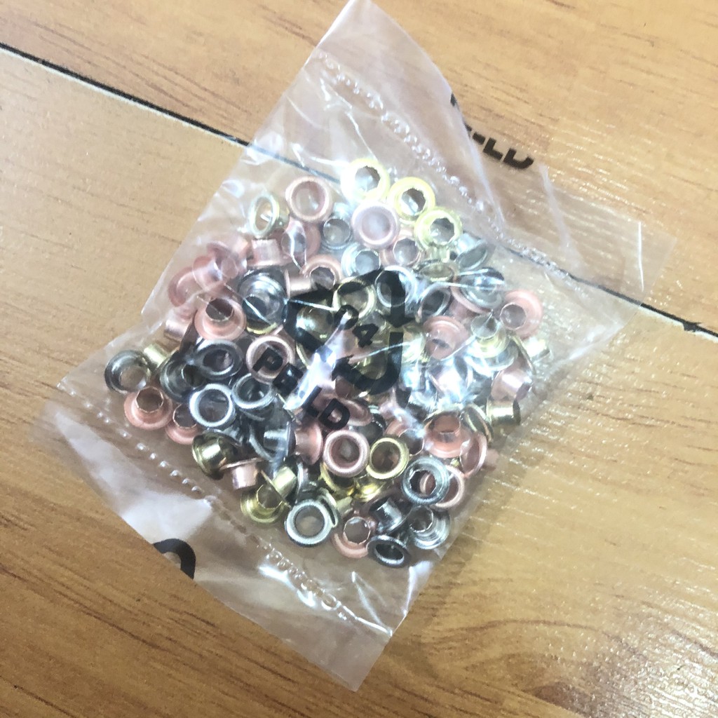 [GIÁ HỦY DIỆT] Khoen Ore Khoen Tròn 4li Bịch 100 Cái 3 màu Vàng Trắng Hồng Bấm Nịch Bấm Lỗ Khuy Mắt Cáo