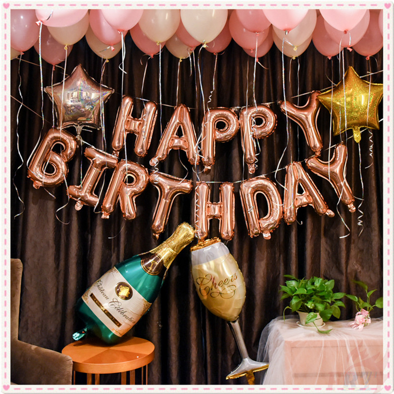 ♦ Trang Trí Tiệc - Bong Bóng ♦ 1 Bong Bóng Trang Trí Chai Rượu Sâm Panh
