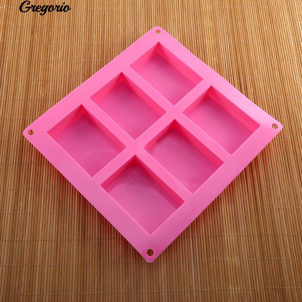 Khuôn Làm Xà Phòng 6 Ngăn Bằng silicone