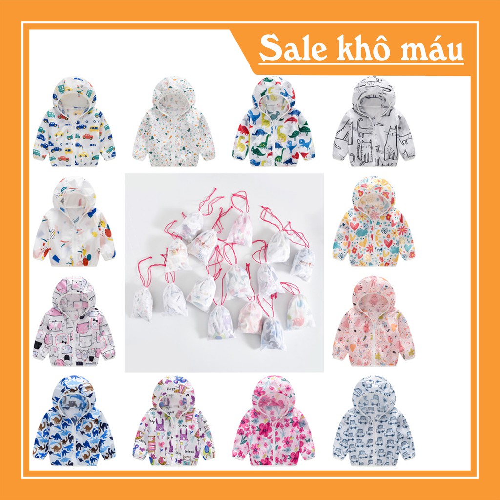 ÁO KHOÁC GIÓ TRÙM ĐẦU MỎNG