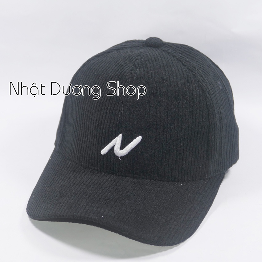 Mũ lưỡi trai ❤️ Nón kết thêu hình chữ ngẫu nhiên chất liệu nhung tăm cao cấp form unisex nam nữ