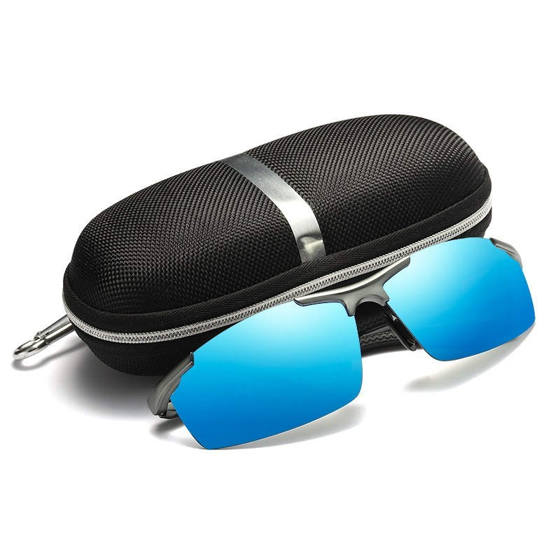Men's sunglasses/aluminum magnesium/outdoor glasses/sunglasses/sunglasses/cycling/polarized glasses/HD sports glasses
