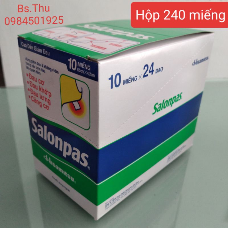 Nguyên hộp 240 miếng dán SALONPAS Hisamitsu SALONSIP