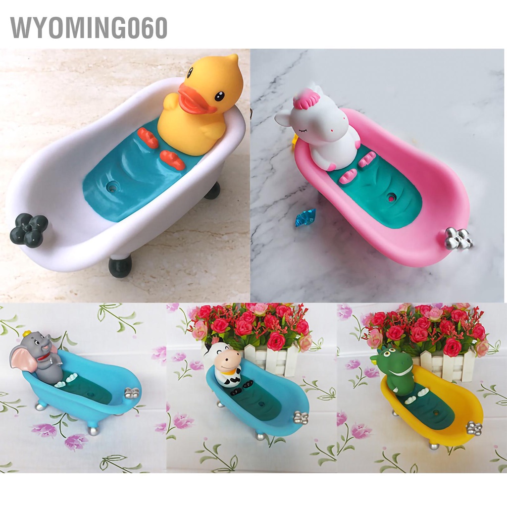 Wyoming060 Hộp xà phòng tắm hoạt hình đáng yêu Trọng lượng nhẹ Động vật thân thiện với môi trường bàn tay Cảm giác tốt Giá đỡ cho