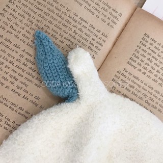 ( Mũ em bé ) Mũ len hoa cúc trắng 6m - 24m