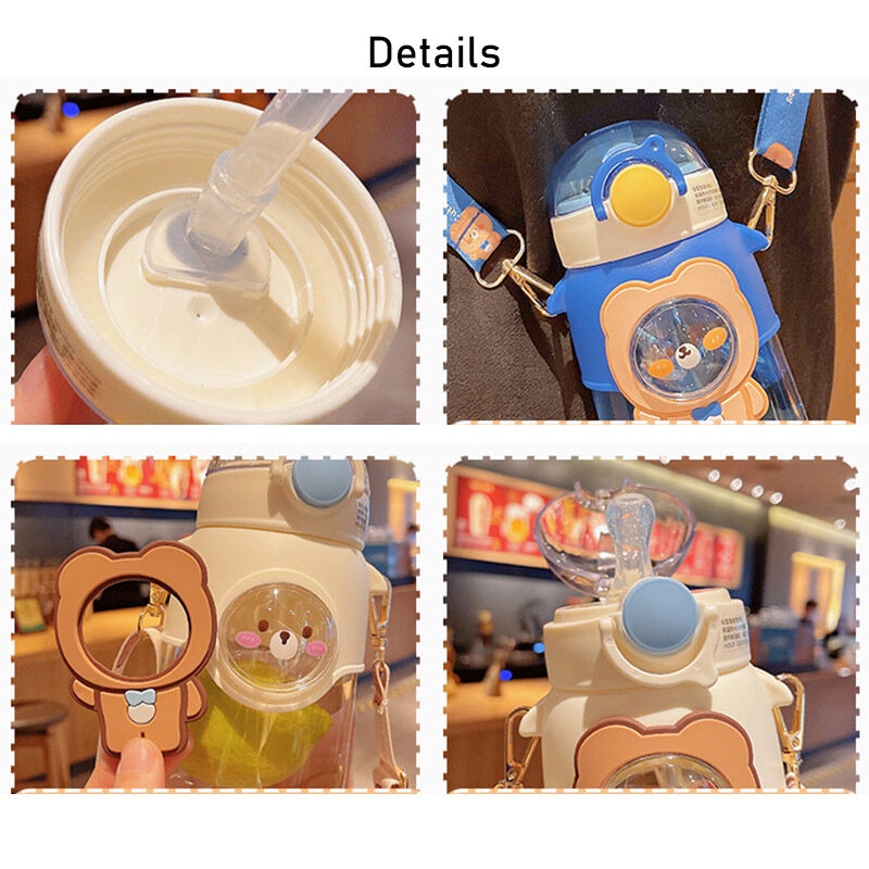 ONLY HOUSE Bình Nước Nhựa Dung Tích Lớn 720ml Thiết Kế Dễ Thương Chống Rơi Tiện Dụng Cho Bé Gái