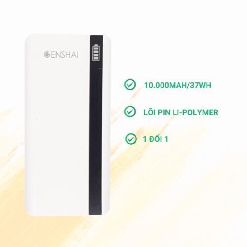 Sạc dự phòng Genshai GP-03 10000mAh - màu trắng