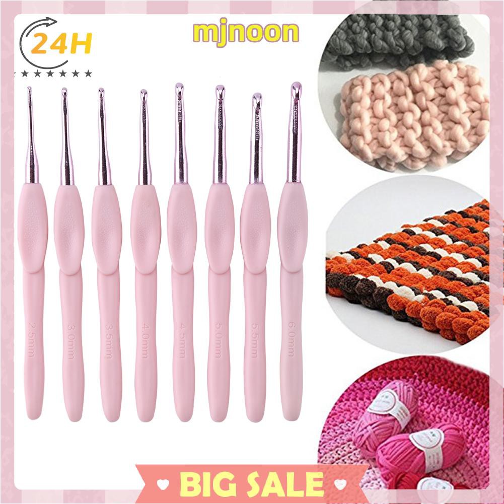 Set 8 kim đan len bằng nhôm tay cầm nhựa tiện dụng