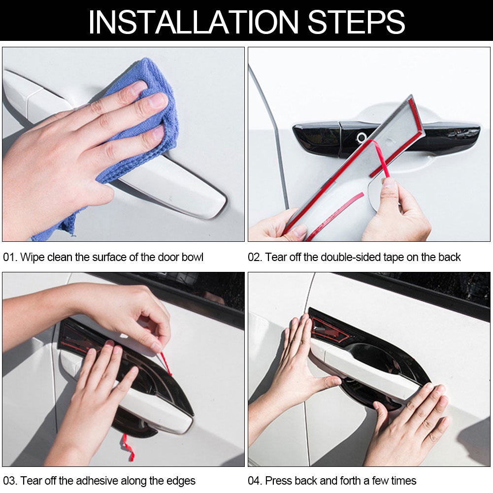 Set 4 Ốp Tay Nắm Cửa Xe Hơi Ford Honda Civic 10th 2016-2019