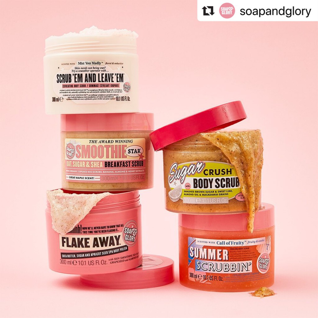 Tẩy tế bào chết Soap &amp; Glory Call of Fruity Summer Scrubbin Body Scrub 300ml